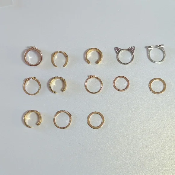 13 PC Girls' Stackable Rings Bundle - Picture 5 of 8